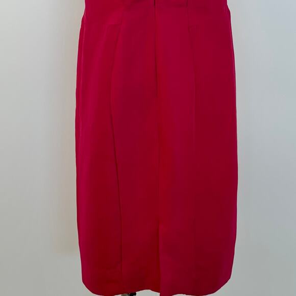 Valentino Silk Sheath Dress Ruffle Raspberry Pink | Fits like Medium - Picture 10 of 13